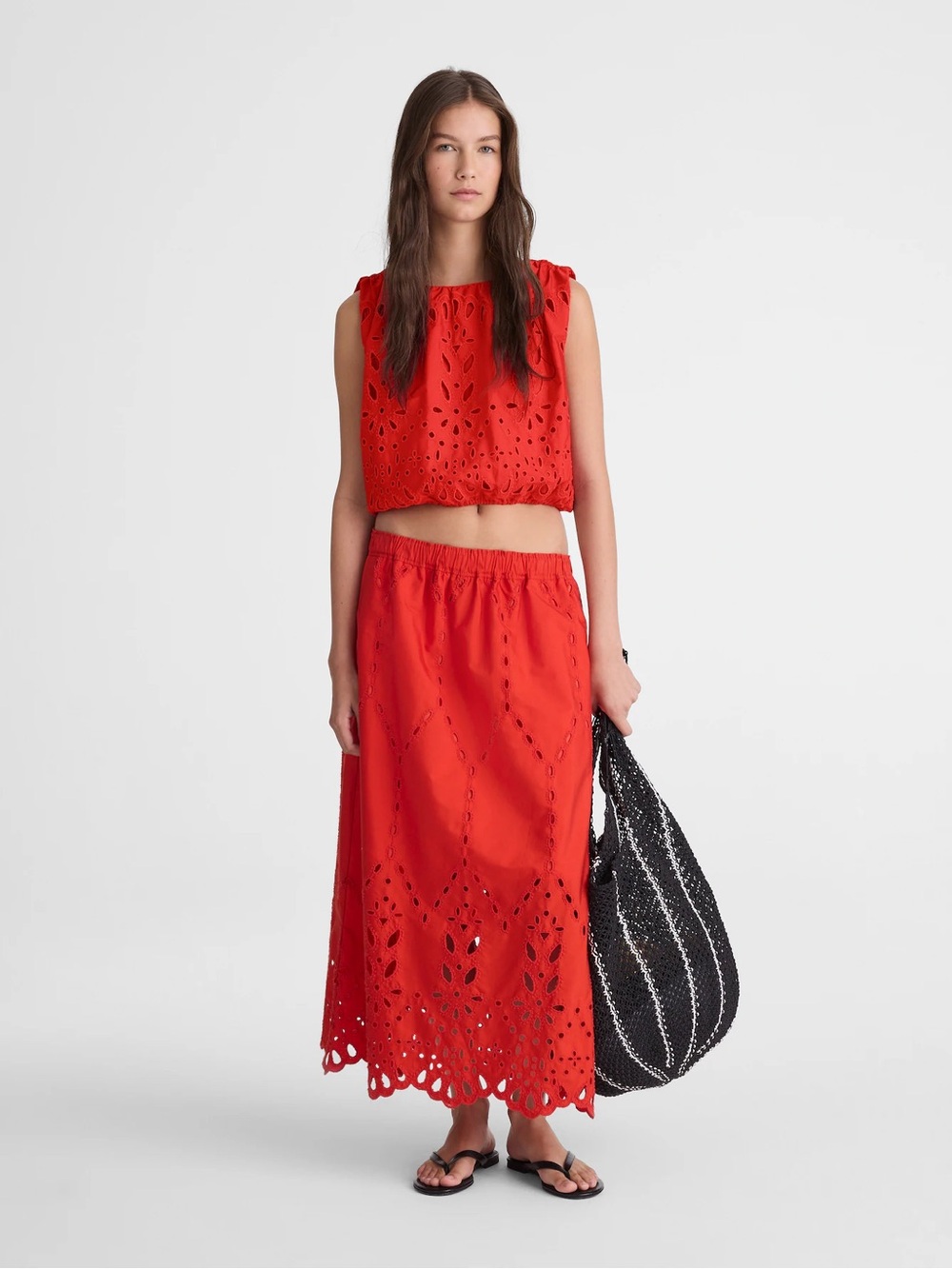Madewell Embroidered Midi Skirt - Picture 2 of 9